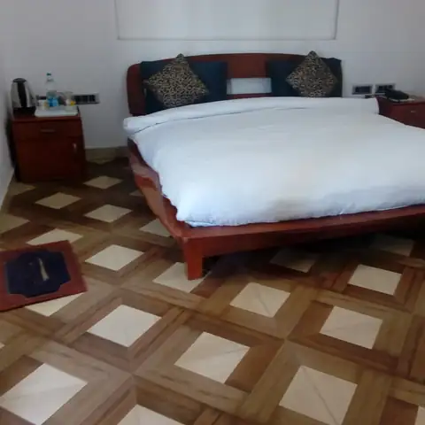 Double bed cottage room at DTR Jungle Hideaways